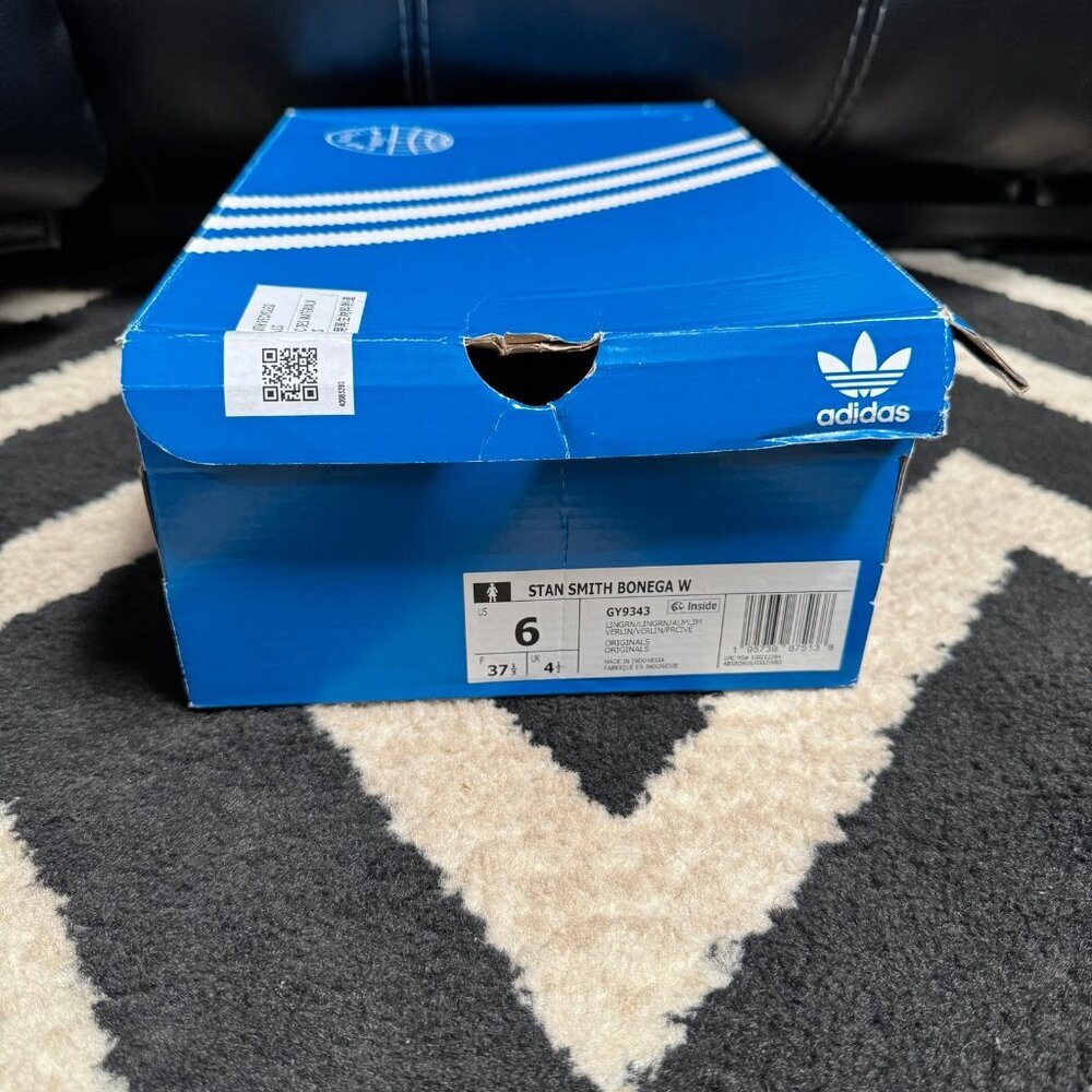 adidas Originals Stan Smith Bonega Linen Green/Linen Green/Almost Lime 6 B - Picture 5 of 12